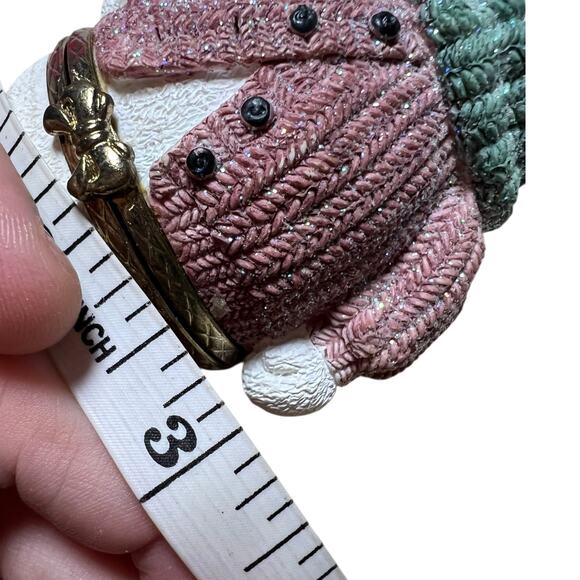 Glitter Snowman Trinket Box Hinged Holiday Decor Storage 3.5x3 - Picture 11 of 11